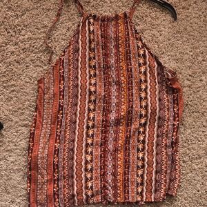 SHEIN Multicolor Boho Halter Blouse